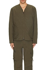 SATURDAYS NYC Khari Reversible Jacket in Army Green, view 5, click to view large image.