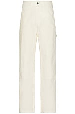 SATURDAYS NYC Morris Canvas Carpenter Pant in Ivory, view 1, click to view large image.