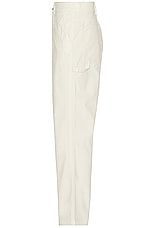 SATURDAYS NYC Morris Canvas Carpenter Pant in Ivory, view 4, click to view large image.