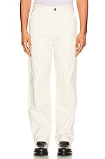 SATURDAYS NYC Morris Canvas Carpenter Pant in Ivory, view 5, click to view large image.