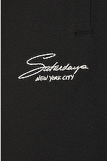 SATURDAYS NYC Abrams Signature Sweatpants in Black, view 4, click to view large image.