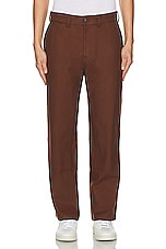 SATURDAYS NYC Morris Brushed Carpenter Pant in Downtown Brown, view 3, click to view large image.