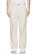 SATURDAYS NYC George Lightweight Cotton Trouser in Pumice Stone, view 3, click to view large image.