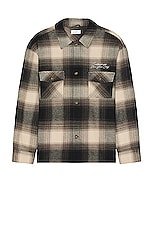 SATURDAYS NYC Driessen Flannel Overshirt in Bungee, view 1, click to view large image.