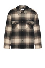 SATURDAYS NYC Driessen Flannel Overshirt in Bungee, view 1, click to view large image.