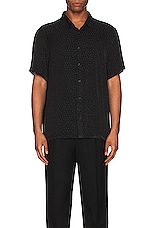 SATURDAYS NYC Bruce Leopard Shirt in Black, view 4, click to view large image.