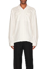 SATURDAYS NYC Marco Shirt in Ivory, view 3, click to view large image.