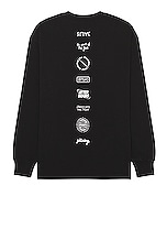 SATURDAYS NYC Collage Stack Tee in Black, view 1, click to view large image.