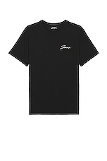 SATURDAYS NYC Signature Tee in Black, view 1, click to view large image.