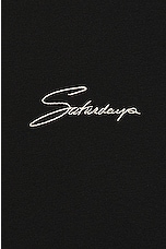 SATURDAYS NYC Signature Tee in Black, view 3, click to view large image.