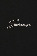 SATURDAYS NYC Signature Tee in Black, view 3, click to view large image.