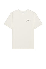 SATURDAYS NYC Signature Tee in Ivory, view 1, click to view large image.