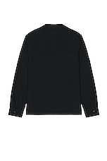 SATURDAYS NYC Marco Wool Shirt in Black, view 2, click to view large image.