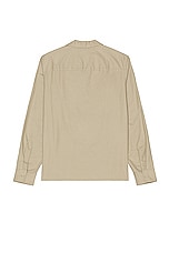 SATURDAYS NYC Marco Wool Shirt in Classic Khaki, view 2, click to view large image.