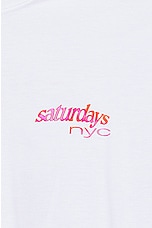 SATURDAYS NYC Movement Standard Tee in White, view 3, click to view large image.