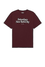 SATURDAYS NYC Miller Standard Tee in Chocolate Truffle, view 1, click to view large image.