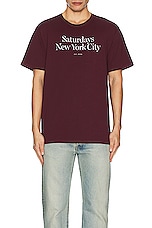 SATURDAYS NYC Miller Standard Tee in Chocolate Truffle, view 3, click to view large image.