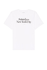 SATURDAYS NYC Miller Standard Short Sleeve Tee in White, view 1, click to view large image.