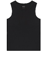 SATURDAYS NYC Cotton Rib Tank in Black, view 1, click to view large image.