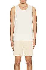 SATURDAYS NYC Cotton Rib Tank in Ivory, view 3, click to view large image.
