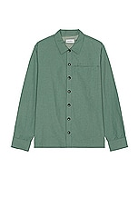 SATURDAYS NYC Ryan Utility Long Sleeve Shirt in Dark Forest, view 1, click to view large image.
