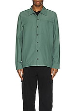 SATURDAYS NYC Ryan Utility Long Sleeve Shirt in Dark Forest, view 4, click to view large image.
