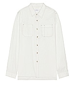 SATURDAYS NYC Kenmare Chambray Long Sleeve Shirt in Ivory, view 1, click to view large image.