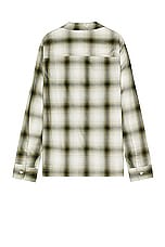 SATURDAYS NYC Marco Plaid Long Sleeve Shirt in Dark Forest, view 2, click to view large image.