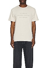 SATURDAYS NYC Reverse Nyc Division Standard Short Sleeve Tee in Pumice Stone, view 3, click to view large image.