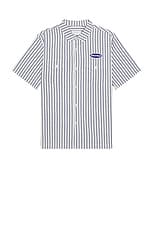 SATURDAYS NYC Bruce Striped Work Shirt in Ivory, view 1, click to view large image.