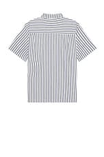 SATURDAYS NYC Bruce Striped Work Shirt in Ivory, view 2, click to view large image.