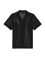 SATURDAYS NYC Canty Cotton Lace Shirt in Black, view 2, click to view large image.
