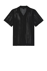 SATURDAYS NYC Canty Cotton Lace Shirt in Black, view 2, click to view large image.