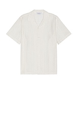 SATURDAYS NYC Canty Cotton Lace Shirt in Ivory, view 1, click to view large image.