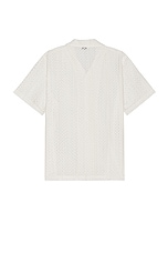 SATURDAYS NYC Canty Cotton Lace Shirt in Ivory, view 2, click to view large image.