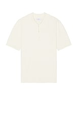 SATURDAYS NYC Jahmad Knit Polo in Ivory, view 1, click to view large image.