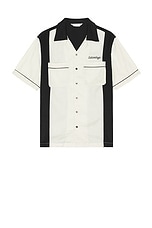 SATURDAYS NYC Canty Bowling Shirt in Washed Black, view 1, click to view large image.