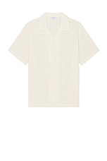 SATURDAYS NYC Canty Sheer Check Shirt in Antique White, view 1, click to view large image.