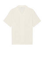 SATURDAYS NYC Canty Sheer Check Shirt in Antique White, view 2, click to view large image.