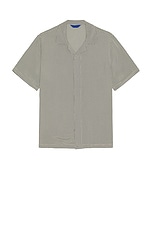 SATURDAYS NYC York Mini Houndstooth Short Sleeve Shirt in Bungee, view 1, click to view large image.