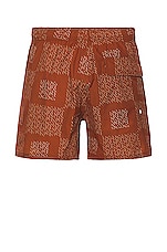 SATURDAYS NYC Talley Swim Short in Caramel, view 2, click to view large image.