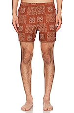 SATURDAYS NYC Talley Swim Short in Caramel, view 3, click to view large image.
