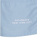 SATURDAYS NYC Talley Swim Short in Forever Blue, view 3, click to view large image.