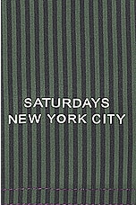 SATURDAYS NYC Timothy Seersucker Swim Short in Crown Jewel, view 3, click to view large image.
