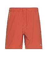 SATURDAYS NYC Timothy Seersucker Swim Short in Mineral Red, view 1, click to view large image.