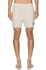 SATURDAYS NYC Talley Patch Logo Swim Short in Pumice Stone, view 4, click to view large image.
