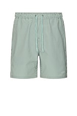 SATURDAYS NYC Timothy Seersucker Stripe Swim Short in Canal Blue, view 1, click to view large image.