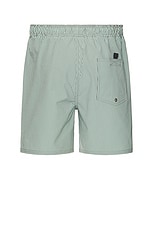 SATURDAYS NYC Timothy Seersucker Stripe Swim Short in Canal Blue, view 2, click to view large image.
