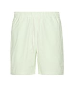 SATURDAYS NYC Timothy Seersucker Stripe Swim Short in Spruce Stone, view 1, click to view large image.