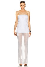 Santa Brands Open Shoulder Maxi Dress in White, view 1, click to view large image.
